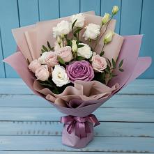 Букет цветов из:  Розы и Лизиантусы #REPLACE_PRED# Называевске