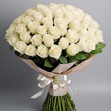 Букет 101 беля роза Белоснежка в Называевске