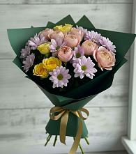 Букет цветов из:  Хризантемы и Розы в Называевске