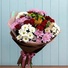 Букет цветов из:  Розы, Хризантемы и Альстромерии в Называевске