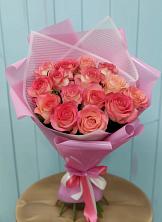 Букет 15 Розовых роз Равель в Называевске