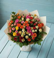 Букет Микс из разноцветных кустовых роз #REPLACE_PRED# Называевске